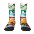 thumbnail image 1 of Goofa Colorful Abstract Bumper Cars Printed Men's Crew Socks, Soft Durable Breathable Moisture-Wicking with Odor Control Cotton socks, 1 of 9