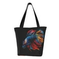 thumbnail image 1 of Goofa Colorful Betta Fish Pattern Tote Bags,Large Capacity Bag,Beach Tote with Zipper Closure, Large Capacity and Foam Padding, 1 of 6