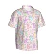 Goofa Colorful Bunny Hawaiian Shirt for Men, Unisex Summer Beach Casual