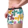 thumbnail image 1 of Goofa Colorful Butterflies Printed Men's Boxer Briefs Underwear, Moisture-Wicking Underwear, Trunk,Soft and Breathable Cotton Underwear-X-Large, 1 of 9