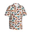 thumbnail image 1 of Goofa Colorful Butterfly Hawaiian Shirt for Men, Unisex Summer Beach Casual Short Sleeve Button Down Shirts,Aloha Tropical Floral print shirt-XX-Large, 1 of 9