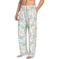 thumbnail image 1 of Goofa Colorful Butterfly Printed Soft Pajama Pants for Men, Wide Leg Comfy Casual Lounge Yoga Pants-Large, 1 of 9