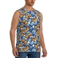 thumbnail image 1 of Goofa Colorful Butterfly1 Printed Men's Sleeveless T-Shirt - Athletic Gym Workout Tank Top for Men - Moisture-Wicking, UPF 30+ Quick-Dry Muscle Tee-Large, 1 of 8