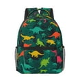 thumbnail image 1 of Goofa Colorful Dinosaurs Pattern Comfortable Student Backpack - Ergonomic Design, Durable, Water-Resistant, Multi-Compartment,Travel, and Outdoor Activities, 1 of 5