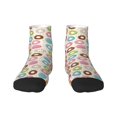 thumbnail image 1 of Goofa Colorful Donuts Pattern Non Slip Socks with Grips for Elderly, Crew Socks Yoga Hospital Socks Cushioned Sole Gripper Socks for Men Women, 1 of 5