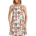 thumbnail image 1 of Goofa Colorful Donuts for Summer Dresses for Women – Beach Floral Sundress, Casual Pockets Boho Tank Dress for Hot Days, 1 of 7