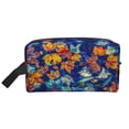 thumbnail image 1 of Goofa Colorful Fall Leaves Printed Toiletry Bag with Handle,Large Capacity Travel Makeup Cosmetic Bag for Women, Carry on Airport Airline Compliant Bag, 1 of 9