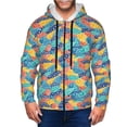 thumbnail image 1 of Goofa Colorful Fish 1 Pattern Mens Full-zip Hoodie, Zip-up Pullover Hooded Sweatshirt, Kangaroo Pocket Hoodie Ideal for Daily Wear, Travel, and Home-Medium, 1 of 5