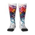 thumbnail image 1 of Goofa Colorful Floral Jellyfish Pattern Adult Stockings, Color-Block Knee High Socks, Comfortable and Breathable, Soft and Stretchable, Sports, and Decoration, 1 of 6