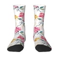 thumbnail image 1 of Goofa Colorful Flowers Printed Men's Crew Socks, Soft Durable Breathable Moisture-Wicking with Odor Control Cotton socks, 1 of 9