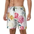thumbnail image 1 of Goofa Colorful Flowers Printed Men's Swim Trunks Board Shorts Quick Dry Mens Swimming Trunks with Compression Liner,Breathable Fit Hawaii Beach Shorts-Medium, 1 of 9