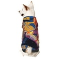 thumbnail image 1 of Goofa Colorful Gecko Jungle Art Pattern Small Dog Sweater Hoodies Pet Grey Hooded Soft Fleece Sweatshirts with Pocket Fall Winter Puppy Cat Sweaters Warm Clothes-X-Large, 1 of 8