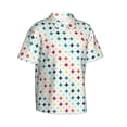 thumbnail image 1 of Goofa Colorful Geometric Hawaiian Shirt for Men, Unisex Summer Beach Casual Short Sleeve Button Down Shirts,Aloha Tropical Floral print shirt-, 1 of 9