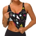 thumbnail image 1 of Goofa Colorful Geometry Printed Sports Bras for Women, High Impact Running Bra Workout Crop Tank Tops Longline Sports Bra Push up-X-Large, 1 of 9