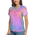 thumbnail image 1 of Goofa Colorful Glitters Pattern Women's Slim-Fit Short-Sleeve V-Neck T-Shirt,Classic-Fit Short-Sleeve V-Neck T-Shirt-Medium, 1 of 5