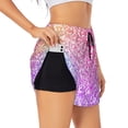 thumbnail image 1 of Goofa Colorful Glitters Printed Women 2 in 1 Running Shorts,Quick Dry Athletic Workout Shorts,High Waisted Athletic Shorts with Liner Pockets-Medium, 1 of 9