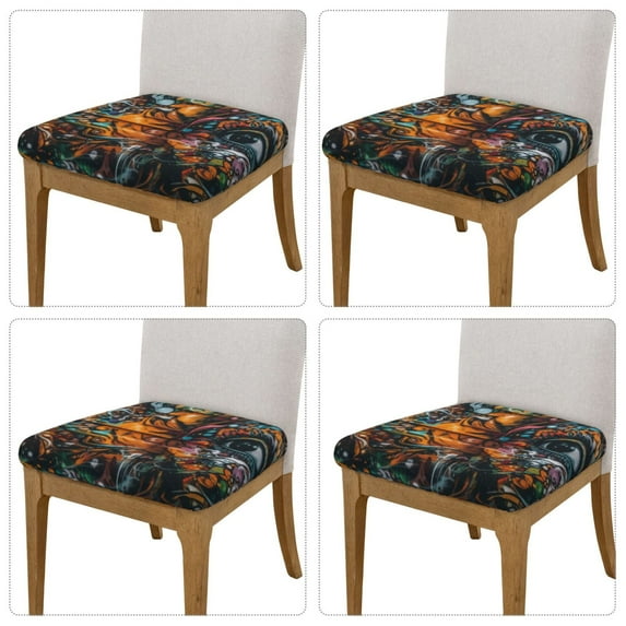 Goofa Colorful Graffiti Abstract Eye Printed Couch Cushion Covers,Soft and Durable Throw Pillow Case , Floral Sofa Magic Sofa Stretch Cushion Couch Covers Washable