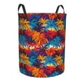 thumbnail image 1 of Goofa Colorful Hawaii Palms Printed Circular Hamper,Laundry Basket with Handles,Storage Baskets Foldable,Large Capacity Laundry Hamper-Small, 1 of 8