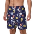 thumbnail image 1 of Goofa Colorful Jellyfish Printed Men's Swim Trunks Board Shorts Quick Dry Mens Swimming Trunks with Compression Liner,Breathable Fit Hawaii Beach Shorts-Small, 1 of 9
