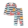 thumbnail image 1 of Goofa Colorful Llama Printed Women’s 2 Piece Pajama Set Super,Pajamas Women's Long Sleeve Sleepwear Soft Button Down Loungewear Pjs Lounge Set Nightwear-Large, 1 of 9