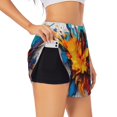 thumbnail image 1 of Goofa Colorful Paint Print Printed Women 2 in 1 Running Shorts,Quick Dry Athletic Workout Shorts,High Waisted Athletic Shorts with Liner Pockets-X-Large, 1 of 9