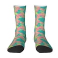 thumbnail image 1 of Goofa Colorful Palm Leaves Printed Men's Crew Socks, Soft Durable Breathable Moisture-Wicking with Odor Control Cotton socks, 1 of 9
