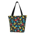thumbnail image 1 of Goofa Colorful Pineapple Pattern Tote Bags,Large Capacity Bag,Beach Tote with Zipper Closure, Large Capacity and Foam Padding, 1 of 6