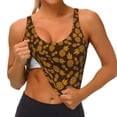 thumbnail image 1 of Goofa Colorful Pineapple Printed Sports Bras for Women, High Impact Running Bra Workout Crop Tank Tops Longline Sports Bra Push up-Medium, 1 of 9