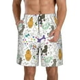 thumbnail image 1 of Goofa Colorful Poodle Dog Printed Mens Swim Trunks Summer Quick Dry Short Beach Swimwear Bathing Suits-Large, 1 of 9