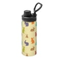 thumbnail image 1 of Goofa Colorful Rabbit Print 18oz Sports Insulated Kettle With Straw Water Bottle Sports Water Bottle For Running Hiking Cycling Climbing Mans Womans, 1 of 7