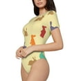 thumbnail image 1 of Goofa Colorful Rabbit Printed Women Rash Guard Short Sleeve,Tummy control Swimsuit Surfing Swimsuit Bathing Suit One Piece Swimsuit UPF 50-Small, 1 of 9