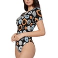 thumbnail image 1 of Goofa Colorful Screws Printed Women Rash Guard Short Sleeve,Tummy control Swimsuit Surfing Swimsuit Bathing Suit One Piece Swimsuit UPF 50-X-Large, 1 of 9