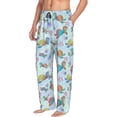 thumbnail image 1 of Goofa Colorful Sea Turtle Printed Soft Pajama Pants for Men, Wide Leg Comfy Casual Lounge Yoga Pants-XX-Large, 1 of 9