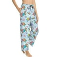 thumbnail image 1 of Goofa Colorful Sea Turtle Printed Soft Pajama Pants for Women, Wide Leg Comfy Casual Lounge Yoga Pants-X-Large, 1 of 9
