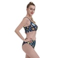 thumbnail image 1 of Goofa Colorful Space Pattern High Waisted Bikini Set - Two Piece Swimsuit for Women, Summer Bathing Suit,Trendy Swimwear-Small, 1 of 8