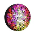 thumbnail image 1 of Goofa Colorful Tie Dye Stained Glass 3 Pattern Universal Tire Cover for Jeep, SUV, Truck, and Trailer – Waterproof, UV-Resistant,Easy to Install, Fits 14"-17" Tires-17 inch, 1 of 6
