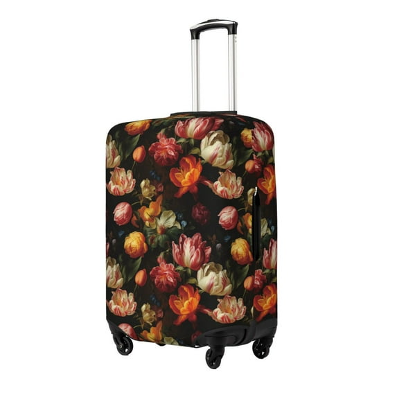Goofa Colorful Tulips Pattern Luggage Covers For Suitcase,Suitcase Cover Protector Fit 18-32 Inch Luggage-Large