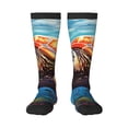 thumbnail image 1 of Goofa Colorful Underwater Sea Turtle Pattern Adult Stockings, Color-Block Knee High Socks, Comfortable and Breathable, Soft and Stretchable, Sports, and Decoration, 1 of 6