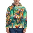 thumbnail image 1 of Goofa Colorful World Map for Men's Hooded Sweatshirt - Lightweight Pullover Hoodie with Kangaroo Pocket, Perfect for Everyday Wear-X-Large, 1 of 7