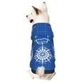 thumbnail image 1 of Goofa Compass Pattern Small Dog Sweater Hoodies Pet Grey Hooded Soft Fleece Sweatshirts with Pocket Fall Winter Puppy Cat Sweaters Warm Clothes-XX-Large, 1 of 8