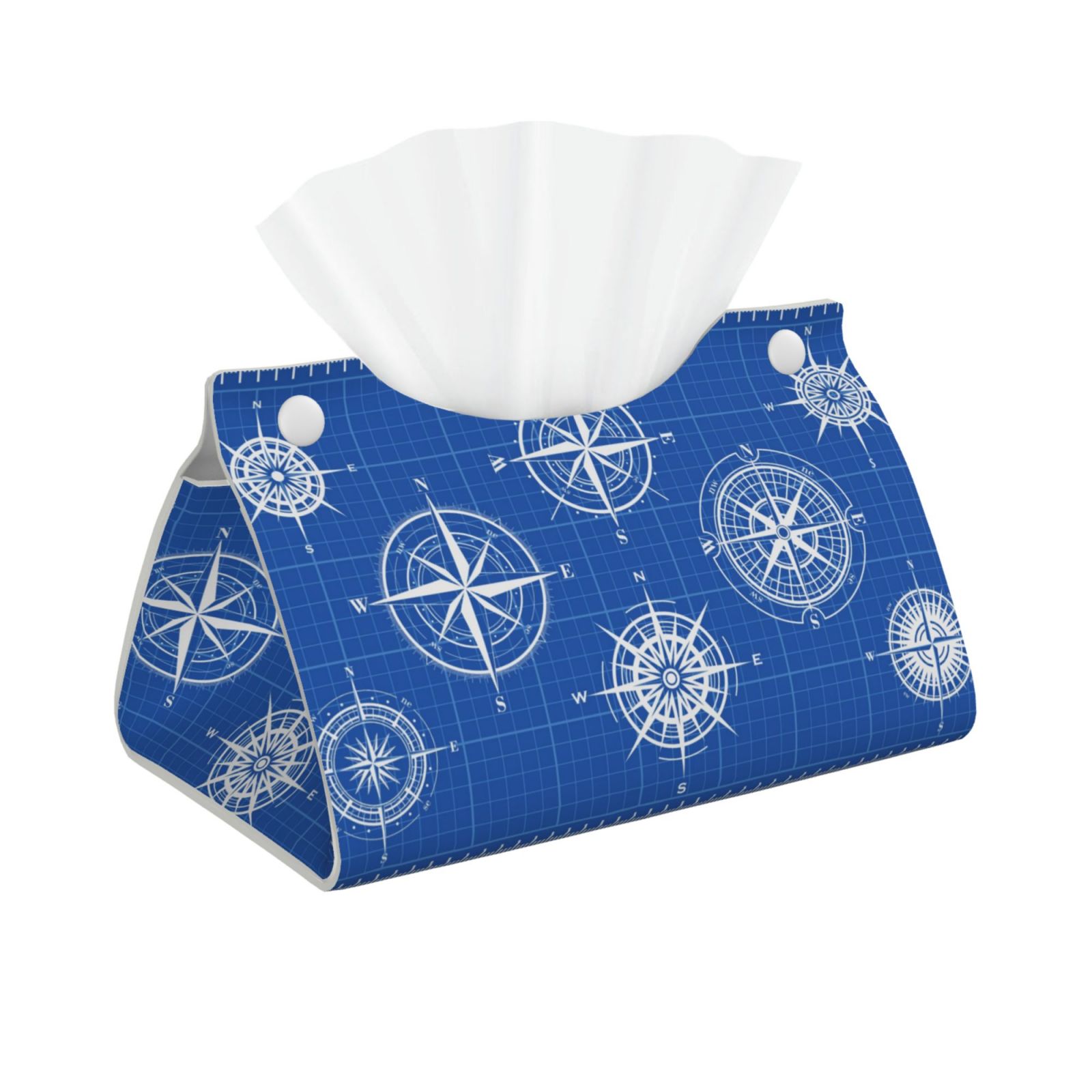 Triangular Tissue Box Goofa Compass Pattern Triangle Square Tissue Box Cover, Modern PVC ...