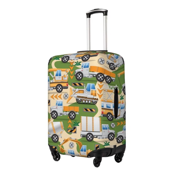Goofa Construction Machinery1 Pattern Luggage Covers For Suitcase,Suitcase Cover Protector Fit 18-32 Inch Luggage-Medium