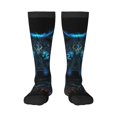 thumbnail image 1 of Goofa Cool Blue Light Wolf Pattern Adult Stockings, Color-Block Knee High Socks, Comfortable and Breathable, Soft and Stretchable, Sports, and Decoration, 1 of 6