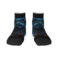 thumbnail image 1 of Goofa Cool Blue Light Wolf Pattern Non Slip Socks with Grips for Elderly, Crew Socks Yoga Hospital Socks Cushioned Sole Gripper Socks for Men Women, 1 of 5