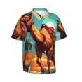 thumbnail image 1 of Goofa Cool Camel Oasis Vibes Hawaiian Shirt for Men, Unisex Summer Beach Casual Short Sleeve Button Down Shirts,Aloha Tropical Floral print shirt-, 1 of 9