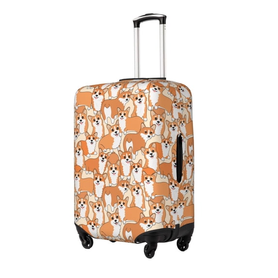 Goofa Corgi Animal Pattern Luggage Covers For Suitcase,Suitcase Cover Protector Fit 18-32 Inch Luggage-Small