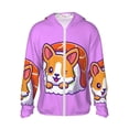 thumbnail image 1 of Goofa Corgi In Sushi Roll Printed Women's UPF 50+ Sun Protection Hoodie Jacket Lightweight Long Sleeve Sun Shirt for Women with Pocket Hiking Outdoor-Medium, 1 of 9