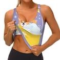 thumbnail image 1 of Goofa Corgi Washing in Bathtub Printed Sports Bras for Women, High Impact Running Bra Workout Crop Tank Tops Longline Sports Bra Push up-Small, 1 of 9