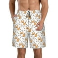 thumbnail image 1 of Goofa Corgi with Hearts Printed Mens Swim Trunks Summer Quick Dry Short Beach Swimwear Bathing Suits-XX-Large, 1 of 9
