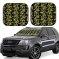 thumbnail image 1 of Goofa Corn And Dragonflies Pattern 2 Piece Car Windshield Sun Shade Foldable | Front Windshield Shade for Sun, Heat and UV Rays | Sunshade for Car Front Window-Small, 1 of 7